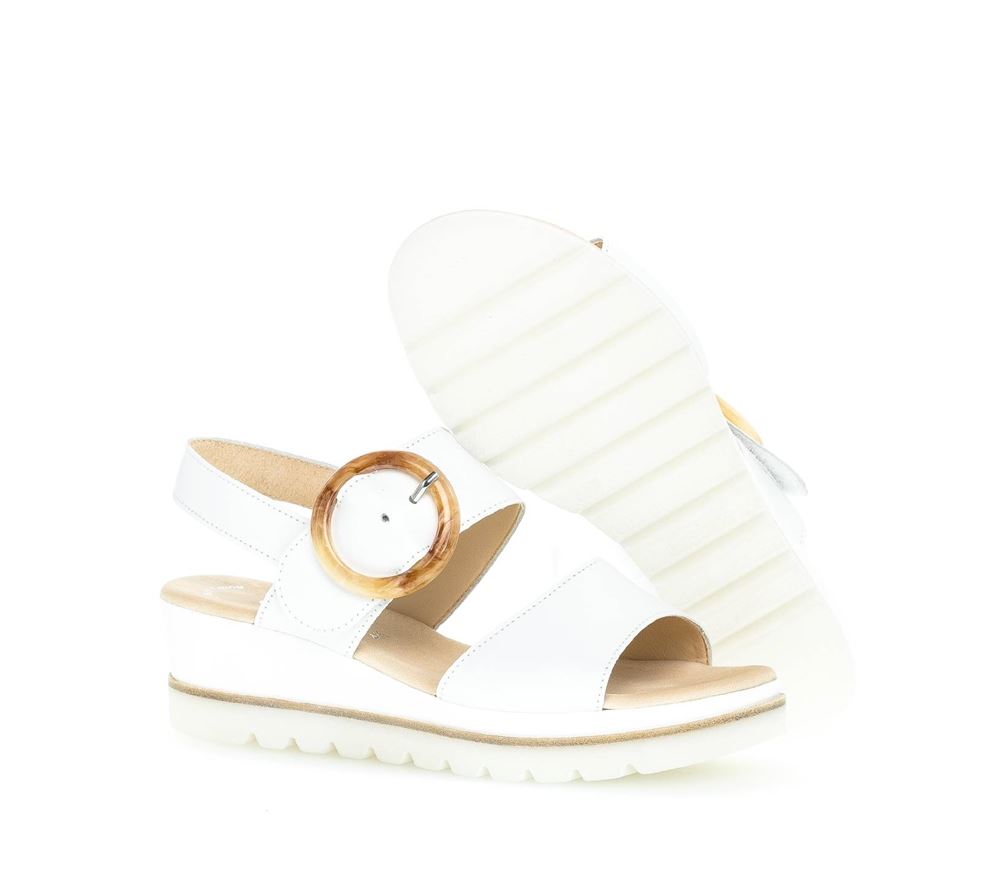 Gabor Sandalette Keilabsatz weiß S13  24.645.21 