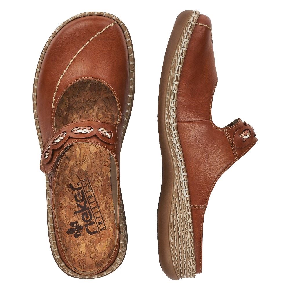 Rieker Antistress Damen Clogs braun S12 46468-24 