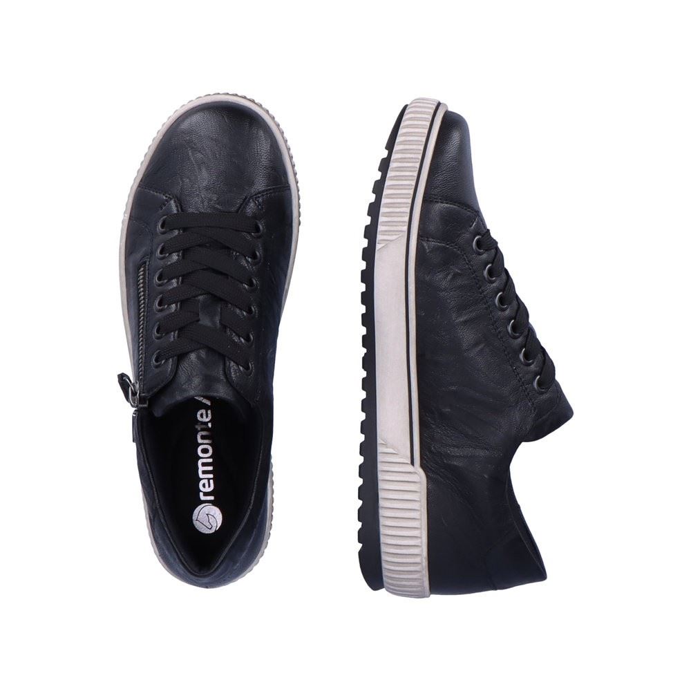 Remonte Damen Schnürer Sneaker Leder TEX- Membrane schwarz S22 D0700-00 40 | schwarz/schwarz | G