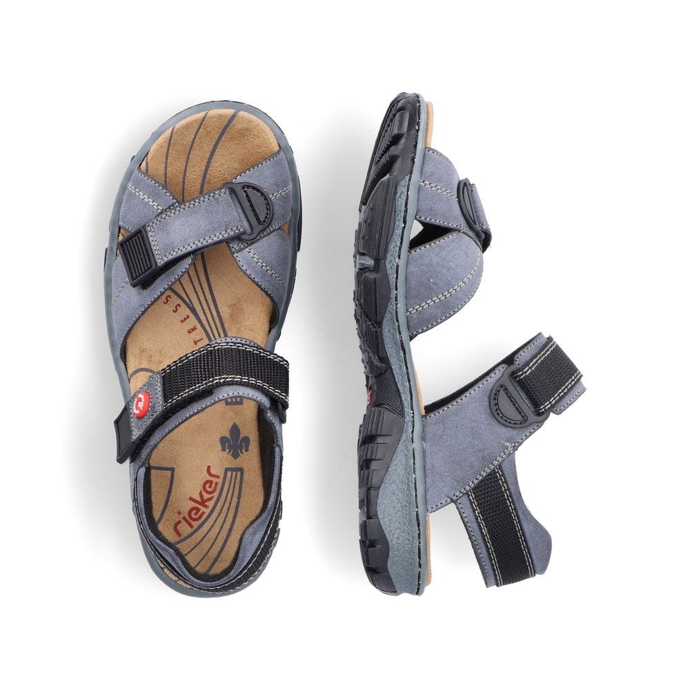 Rieker Damen Trekkingsandalen blaugrau S13  68851-14 