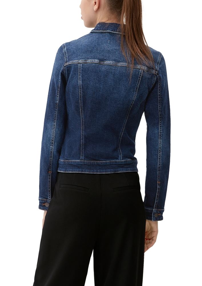 QS designed by  Jeansjacke aus Baumwollstretch blau S23  2132801 