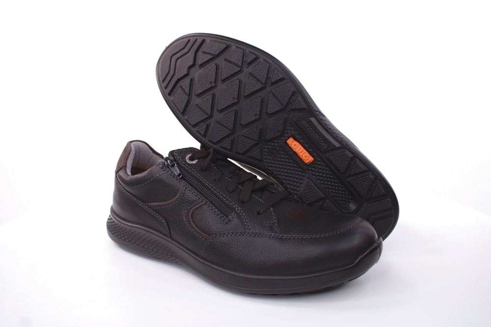 Jomos Herren Schnürhalbschuh Leder Spezialweite K schwarz S22 322414 