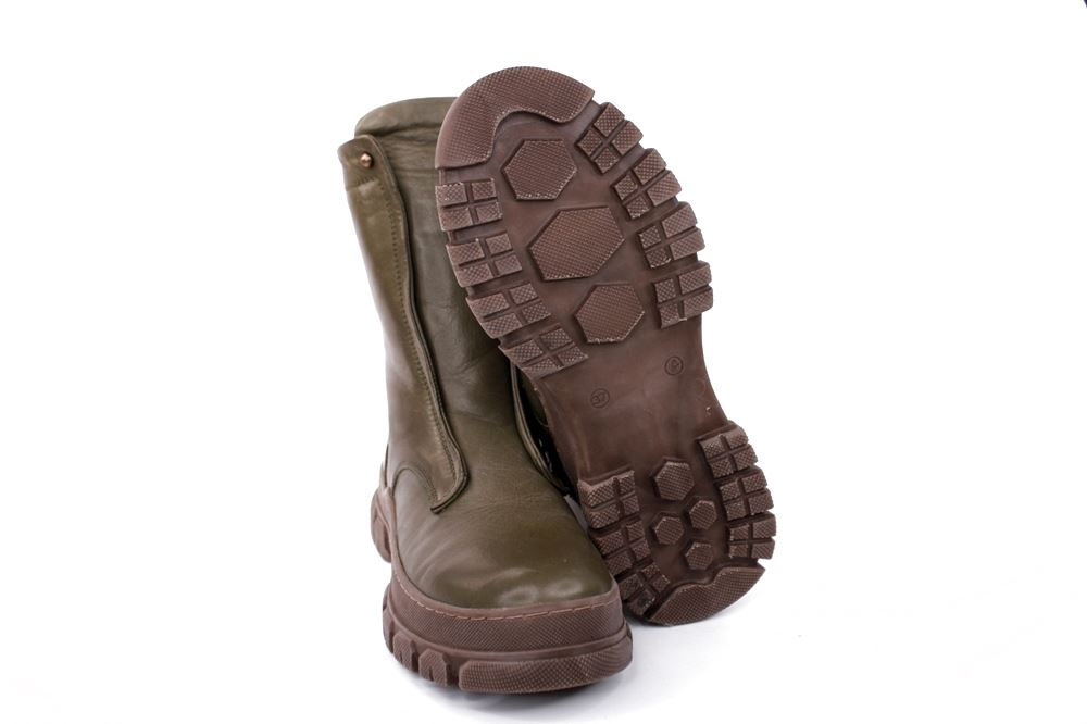 Andrea Conti Damen Stiefelette Boots Leder Bequem derbe Sohle grün S22 0084802042 40 | oliv | 