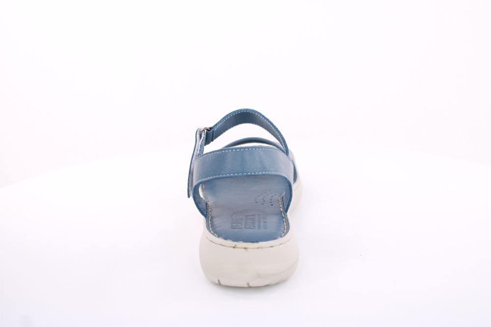 PETER ERIKSON Damen Sandale Leder Comfort- Fußbett blau, schwarz S13 231521 